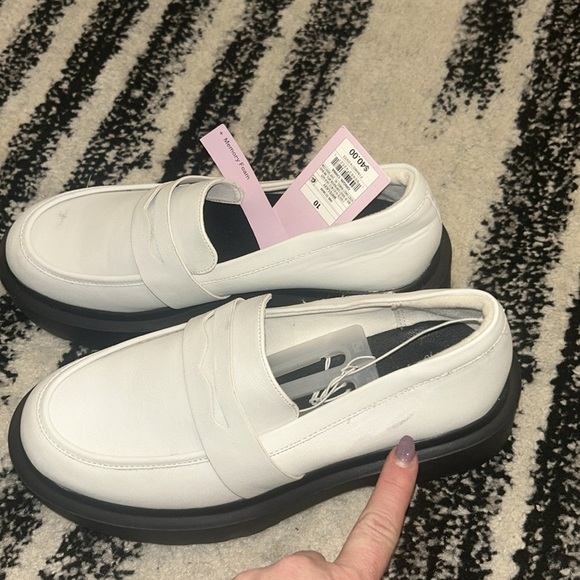 Wild fable White Lacey Platform Loafer Size 10 - Picture 5 of 5